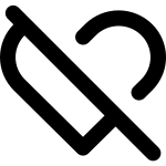 Heart Off SVG Icon